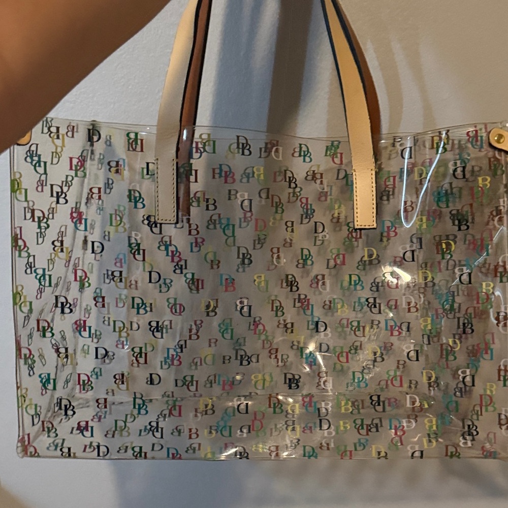 Dooney & Bourke Clear Tote with Multicolor Logo